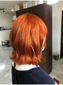 オレンジボブカラー