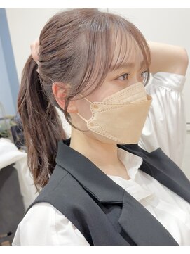 ビューエヒメ(VIEW EHIME) 韓国×顔まわりカット×レイヤーカット×グレージュ
