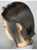ワンブリーチ/カーキーアッシュ/ボブ/池袋ショート