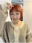 Orange color  ボブスタイル