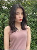 黒髪☆ミディアムヘア☆韓国ヘア