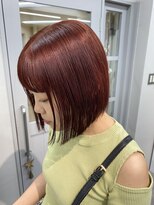 ヴェルダ 池袋店(verda)&nbsp;レッドカラー×ボブ◎Yamamoto