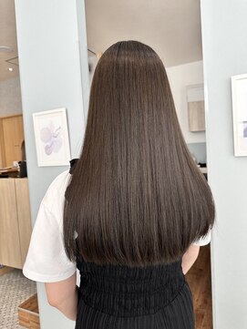 ホネン(honen) ぷつっとロング×グレージュカラー【天神/薬院/薬院大通り】