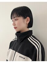 黒髪/ボブウルフ/ネビージュ/小顔/ワンレン