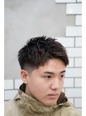 スパイキーショート　アップバング