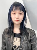 ロングミディアム韓国ヘア美髪顔周りレイヤー_F0480