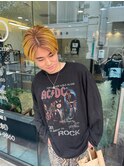 men'sブロンド シャドールーツ マッシュ　ストリート