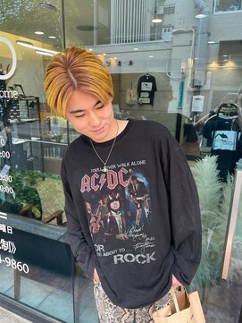 メンズオリノ 西田辺 阿倍野(men's olino) men'sブロンド シャドールーツ マッシュ　ストリート