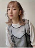 20代30代大人可愛いミルクティーベージュインナーカラー