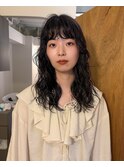 黒髪パーマ