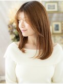 艶感ストレートうぶバングモテ髪小顔レイヤーc7戸頭20代30代40代