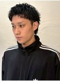 ツイスパ  束感 ショートパーマ ツーブロック 黒髪 20代