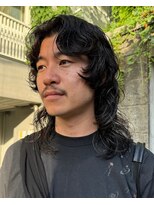 ナループロアオハナ(Nalu pu loa ohana)&nbsp;メンズウルフパーマロン毛パーマウェーブヘアくせ毛