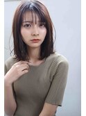 小顔面長丸顔オルチャンヨシンモリミディアム前髪ありなし