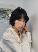 ショートボブ/ミニボブ/ニュアンスパーマ/顔周りカット/20代30代