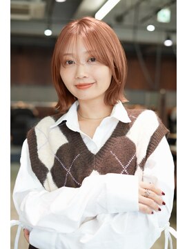 アンアミ キチジョウジ(Un ami Kichijoji) くびれボブ×オレンジブラウン　○堀越太真樹