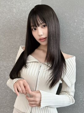 ルームバイシー 新宿(Loom. by Sea) ココアベージュ×レイヤー[小顔/黒髪/オリーブグレー]