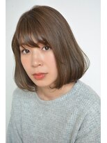 ティアラ あさぎり店&nbsp;ボブ　ブリーチなしカラー　アッシュブラウン