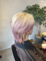 パッセージ ダブリュー 八幡山(hair make passage .w)&nbsp;ウルフカット×エンドカラー×ハイトーン