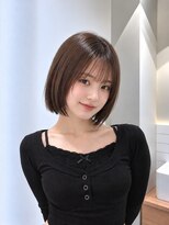 フォト 新宿三丁目(foto) 地毛風縮毛矯正韓国風顔まわりレイヤー小顔ボブ切りっぱなしボブ