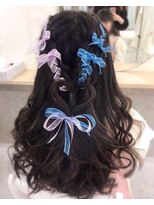 ヘアーセットサロン ピンキー(Hairset Salon Pinky) Pinky、リボンアレンジ★ コンサートやイベントに