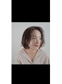 女っぽミディアムボブ