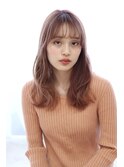 】ピンクベージュ大人ゆるふわカール