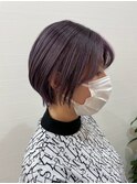 フェザーショート/刈り上げボブ/細めハイライト/20代30代40代