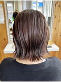 切りっぱなしボブ（ベージュ）