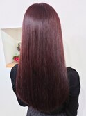髪質改善 ストレート 大人ガーリー ブリーチなしカシスピンク &nbsp;