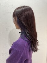 アジールヘア 池袋東口店(agir hair) イメチェン似合わせイヤリングカラーパープル×ラベンダー池袋