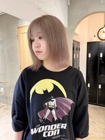 ローレン(LOREN)&nbsp;ミルクティーベージュぷつっとボブケアブリーチ 梅田