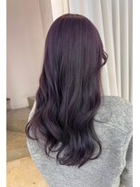 ボックスミコ(Box mico.)&nbsp;透け感カラー☆暗めラベンダーのゆるふわロングスタイル