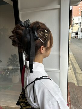 テンダー(Tender) 高めお団子/浴衣ヘア