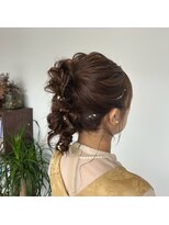 アパートメントヘアー&nbsp;佐賀/結婚式/お呼ばれ/ヘアアレンジ/ポニーテール/編み込み