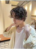 束間マッシュウルフパーマ緩めパーマ波巻きスパイラルパーマ