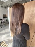 コスメストレート×ベージュカラー