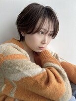 ティーヘア(t.hair)&nbsp;30代小顔マッシュショート/シースルーバング/透明感ヘアカラー