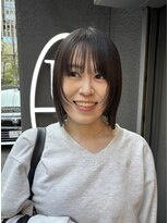 ウィーク 梅田(UiiC)&nbsp;アクセントレイヤーが可愛い切りっぱなしボブ UiiC 中平鮎歌