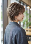 【nex表参道】くびれショート くすみカラー ボブ
