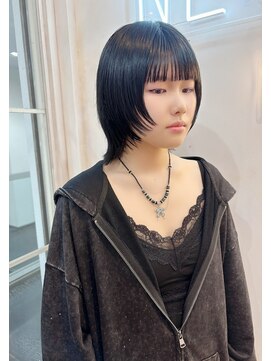 ネオリーブカップ 町田店(Neolive capu) 町田/ミニウルフ/フェザーパーマ/ボブ/ホワイトグレージュ