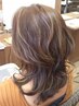 白髪ぼかしハイライト+カット+カラー￥15235→￥13145