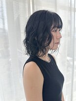 イルバイアトモス(ilu by Atmos)&nbsp;ボブパーマ/スパイラルパーマ×ブルーブラック