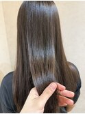 【髪質改善】艶感あふれる素髪風ストレートロング