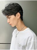 韓国メンズヘア フェザーパーマ カルマパーマ 7s921