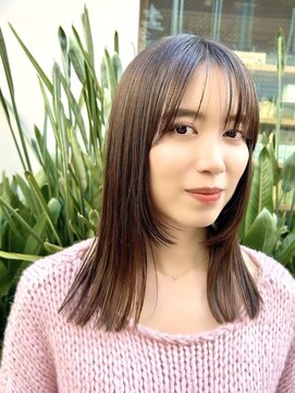 ナインセンス 下北沢(9_________nine sense) ぷつっとロブ×顔まわりレイヤー【下北沢】