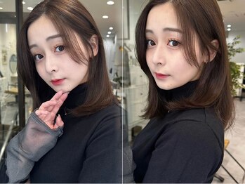 ハーバイリンヘアー(her by rin hair)の写真/ 印象の9割は顔周りで決まる。1mmにこだわる似合わせカットで、結んでも下ろしても"360度可愛い"