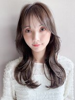 リヤン 表参道(lyann)&nbsp;エアリーカール斜めバング艶感うるツヤワンカール大人可愛い