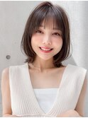 うる艶髪ワンカールレイヤーカットダークアッシュ外ハネボブ