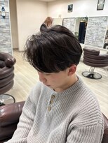 アンサ 伏見桃山店(ANSA)&nbsp;ニュアンスパーマ/センターパート/メンズショート/伏見パーマ